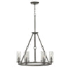 Lustre Dakota 6 lumières nickel, verre