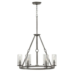 Lustre Dakota 6 lumières nickel, verre