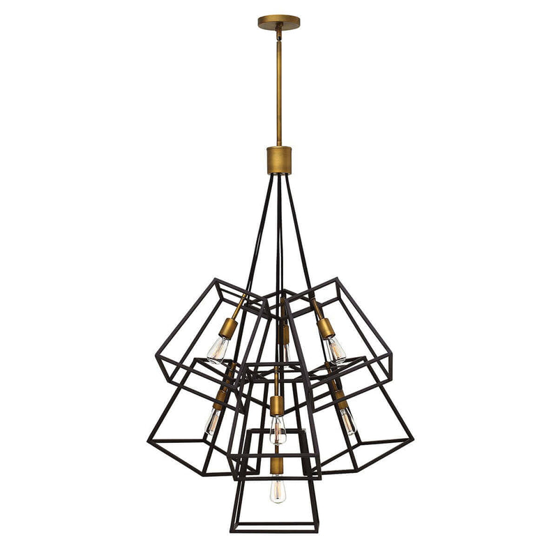 Lustre Fu Lighton 7 lumières bronze