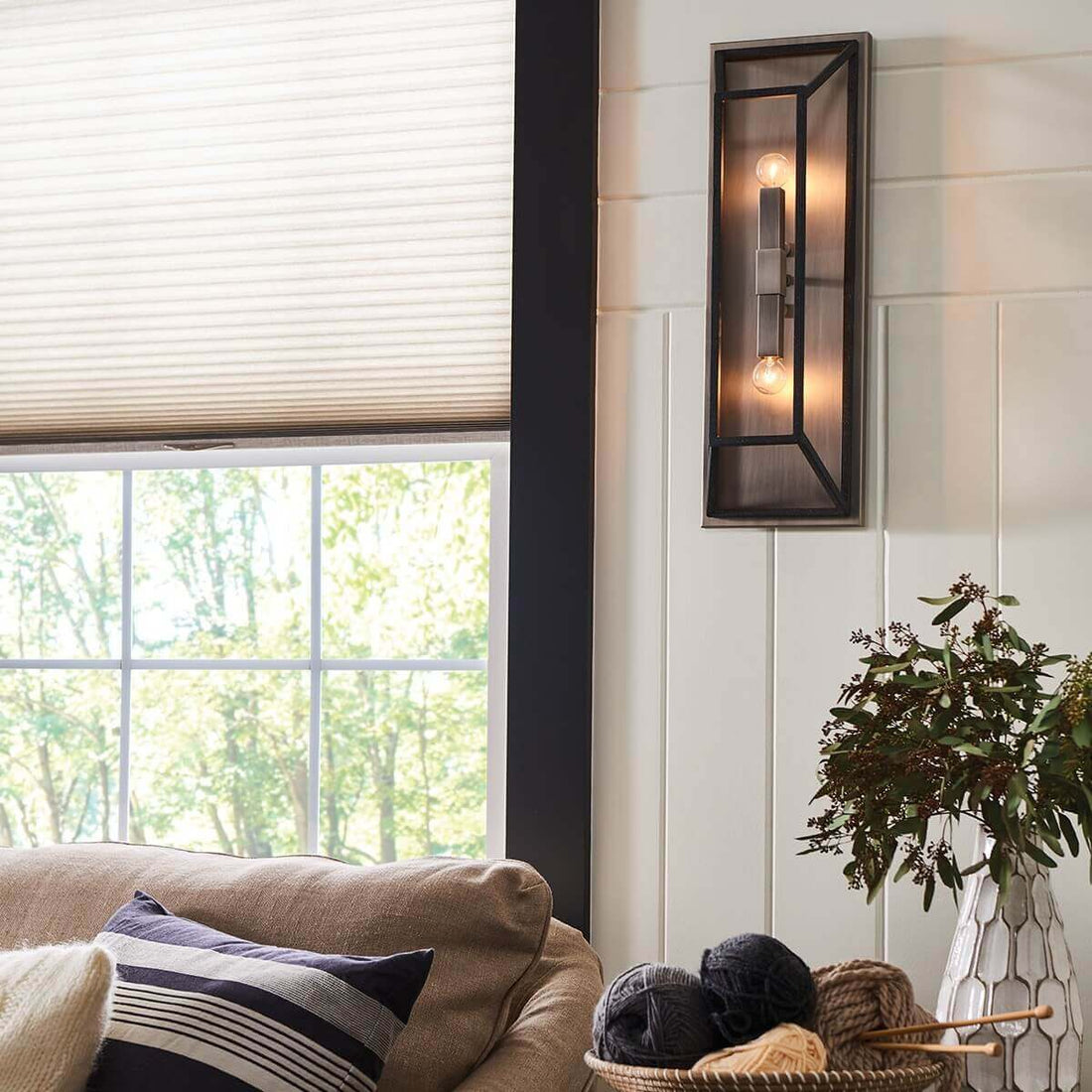 Applique murale Fu Lighton 2 lumières bronze, verre