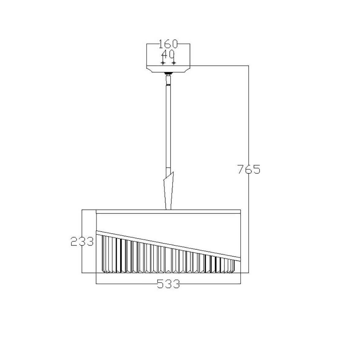 Suspension Gigi 3 lumières nickel poli