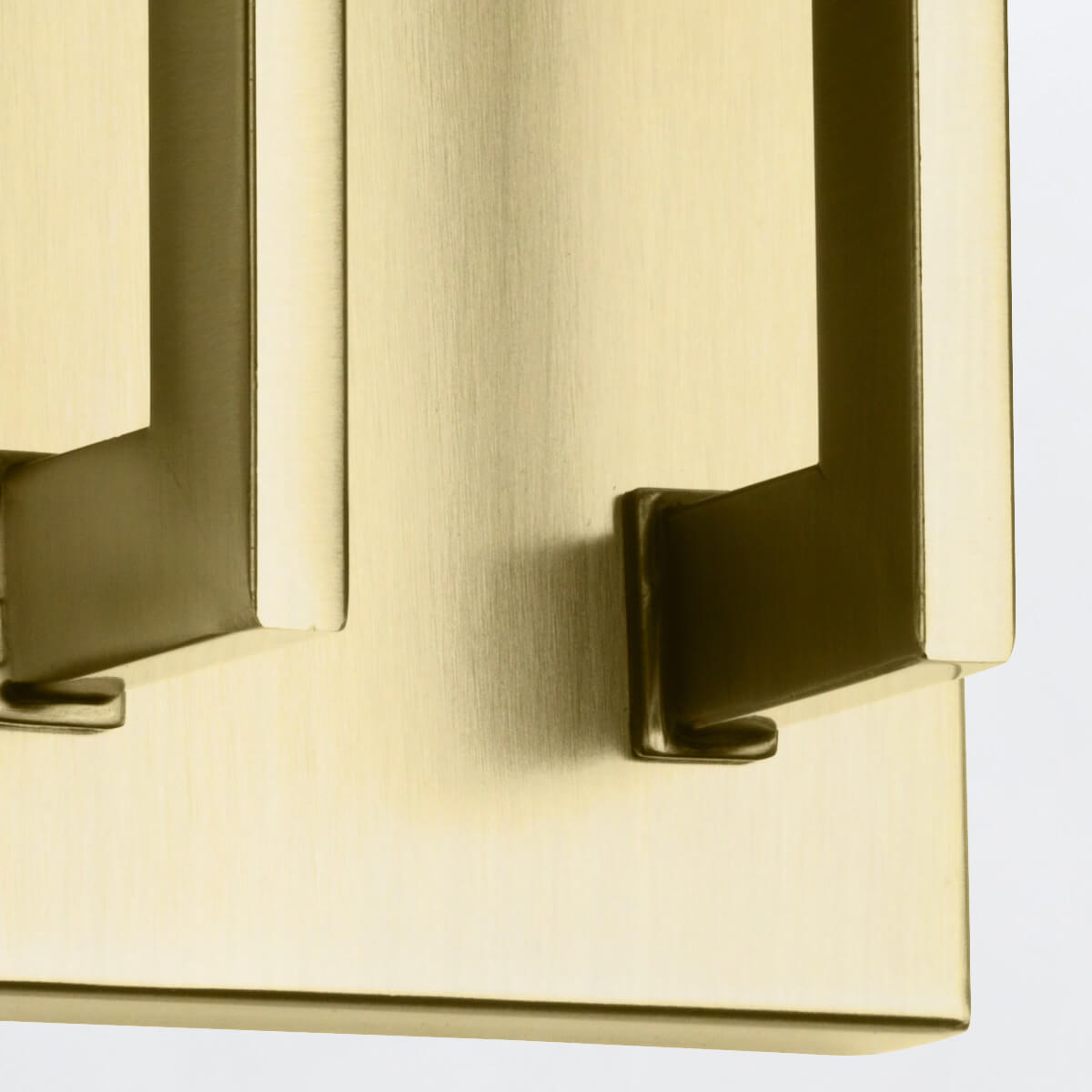 Applique murale Hampton 2 lumières laiton brossé et blanche, verre
