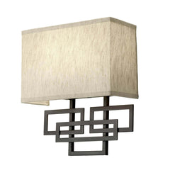 Applique murale Lanza 2 lumières bronze, verre