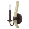 Applique murale Middlefield rouille, bois massif