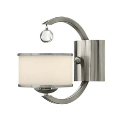 Applique murale Monaco nickel satiné, cristal