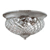 Plafonnier Plantation 3 lumières nickel, verre