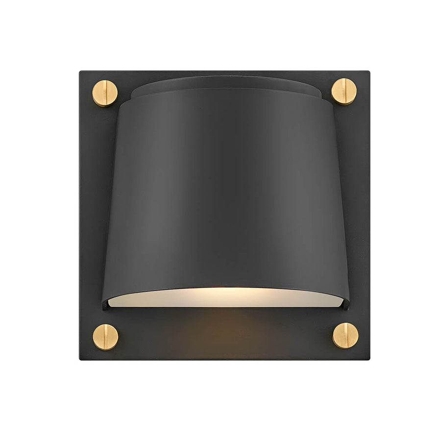 Applique extérieure Scout noire, verre