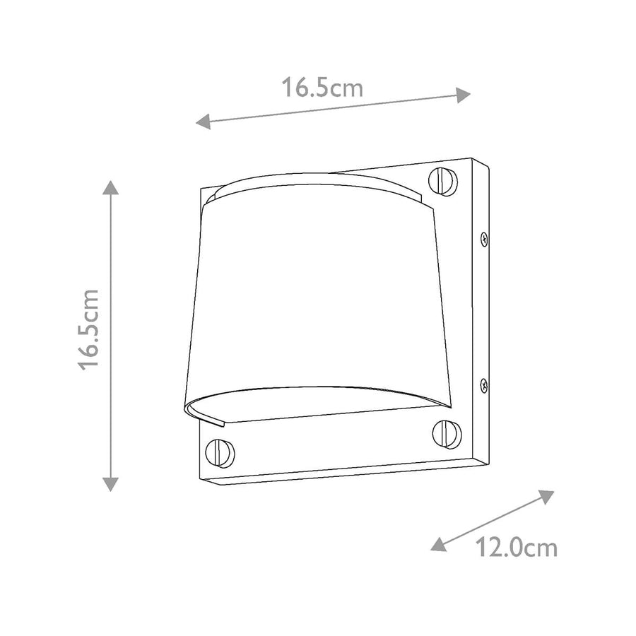 Applique extérieure Scout laiton, verre