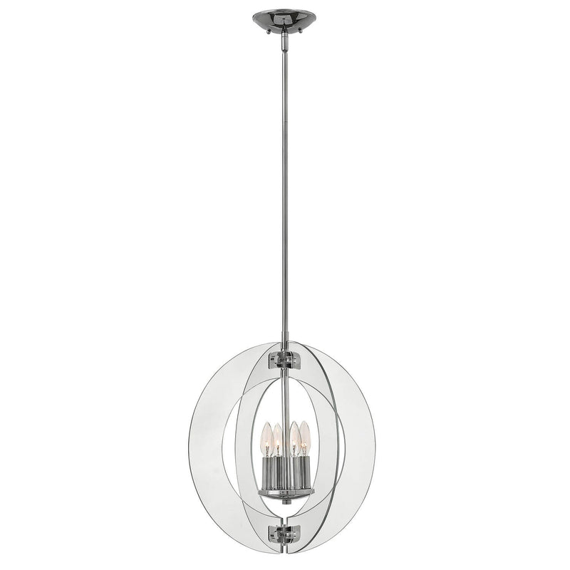 Lustre Solstice 4 lumières chromé, L 47,8 cm