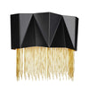 Applique murale Zuma 3 lumières noire et dorée