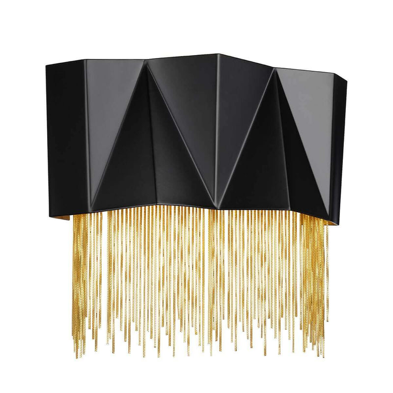 Applique murale Zuma 3 lumières noire et dorée