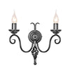 Applique murale Harlech 2 lumières noire
