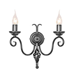 Applique murale Harlech 2 lumières noire