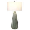 Lampe à poser Kew verte et blanche, céramique