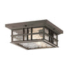 Plafonnier extérieur Beacon Square 2 lumières bronze, verre