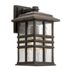 Applique extérieure Beacon Square bronze, verre, H 35,9 cm