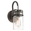 Applique murale Brinley bronze, verre