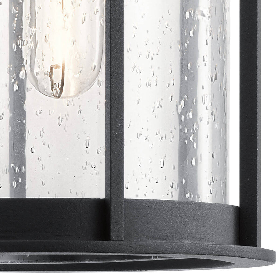 Applique extérieure Camillo noire, verre