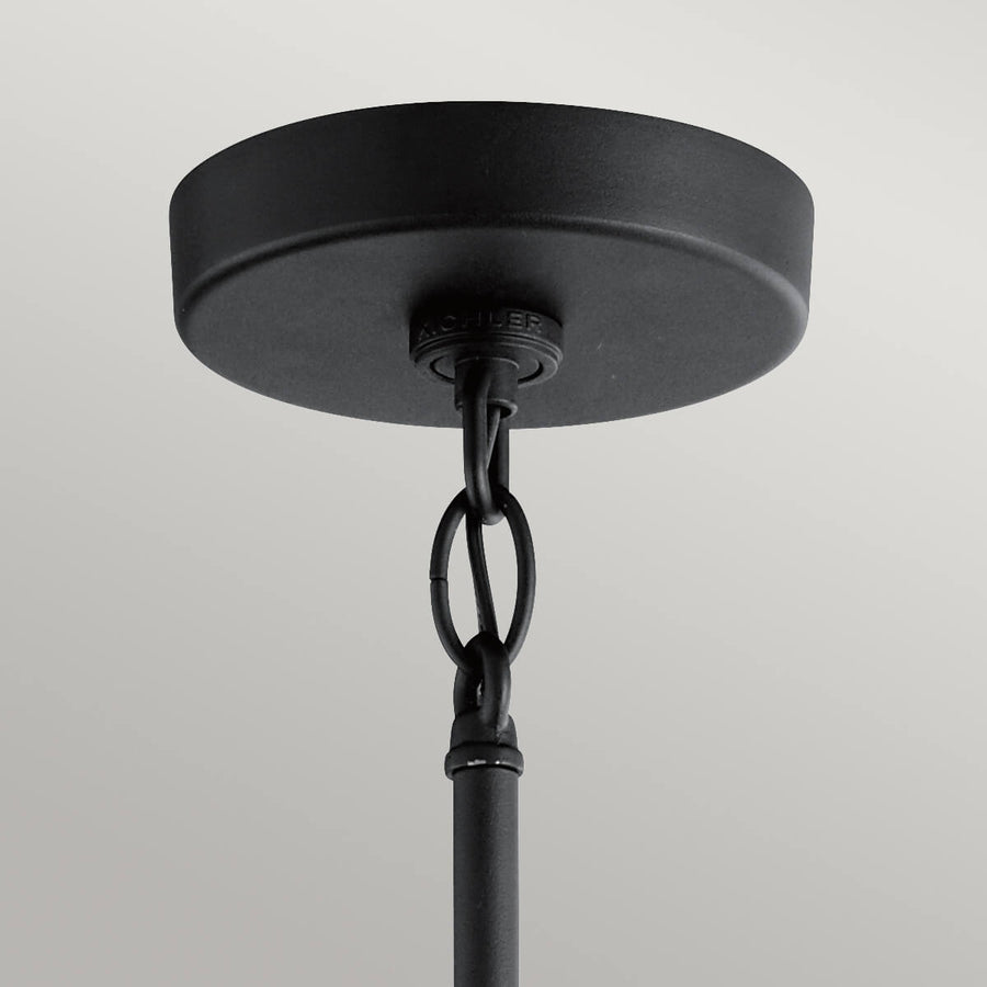 Suspension extérieure Camillo noire, verre