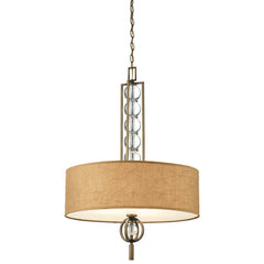 Suspension Celestial 3 lumières bronze, cristal