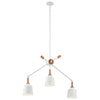 Lustre Danika 3 lumières blanc, bois