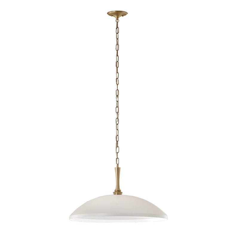 Suspension Delarosa blanche et bronze, verre