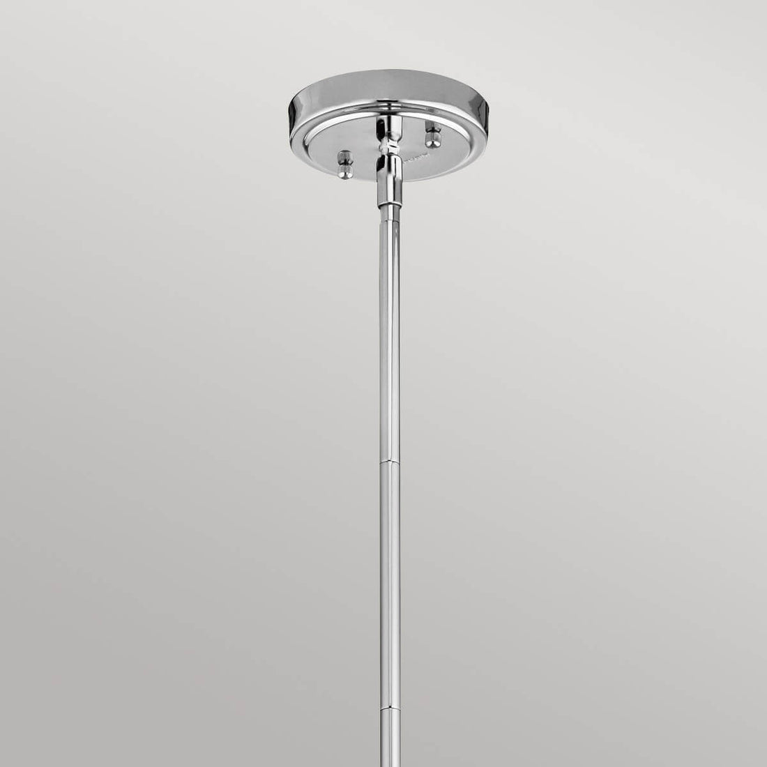 Suspension Everly chromée, verre, H 38,7 cm