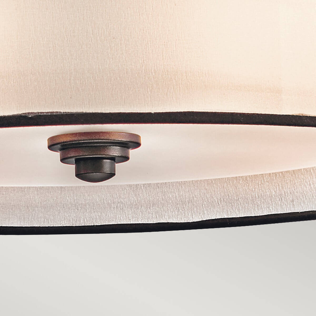 Suspension Lacey 4 lumières bronze et rouille, verre