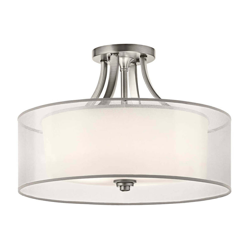 Plafonnier Lacey 4 lumières blanc, verre