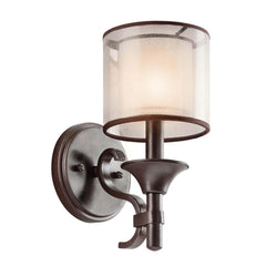 Applique murale Lacey bronze et rouille, verre