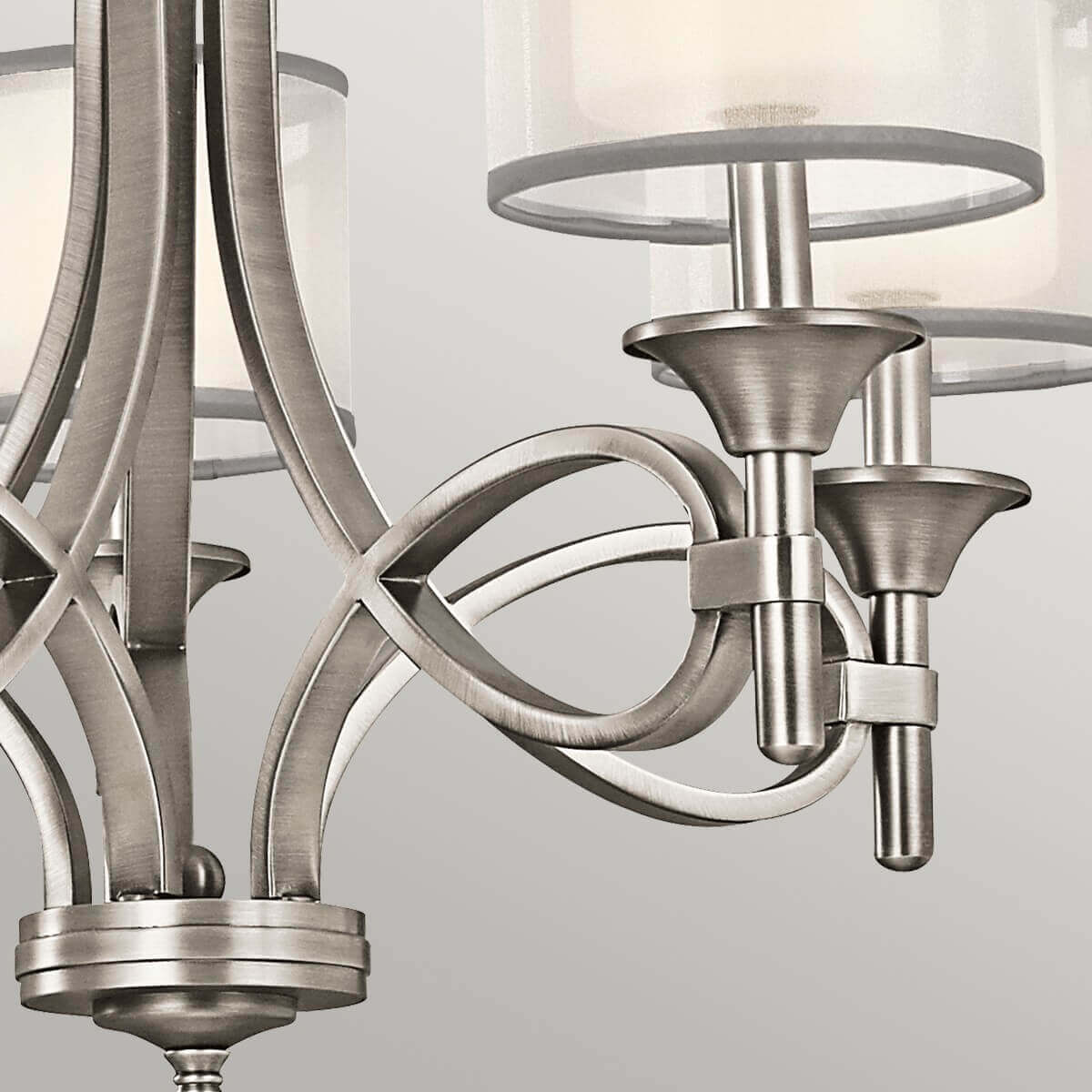 Lustre Lacey 5 lumières blanc, verre