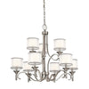 Lustre Lacey 9 lumières blanc, verre
