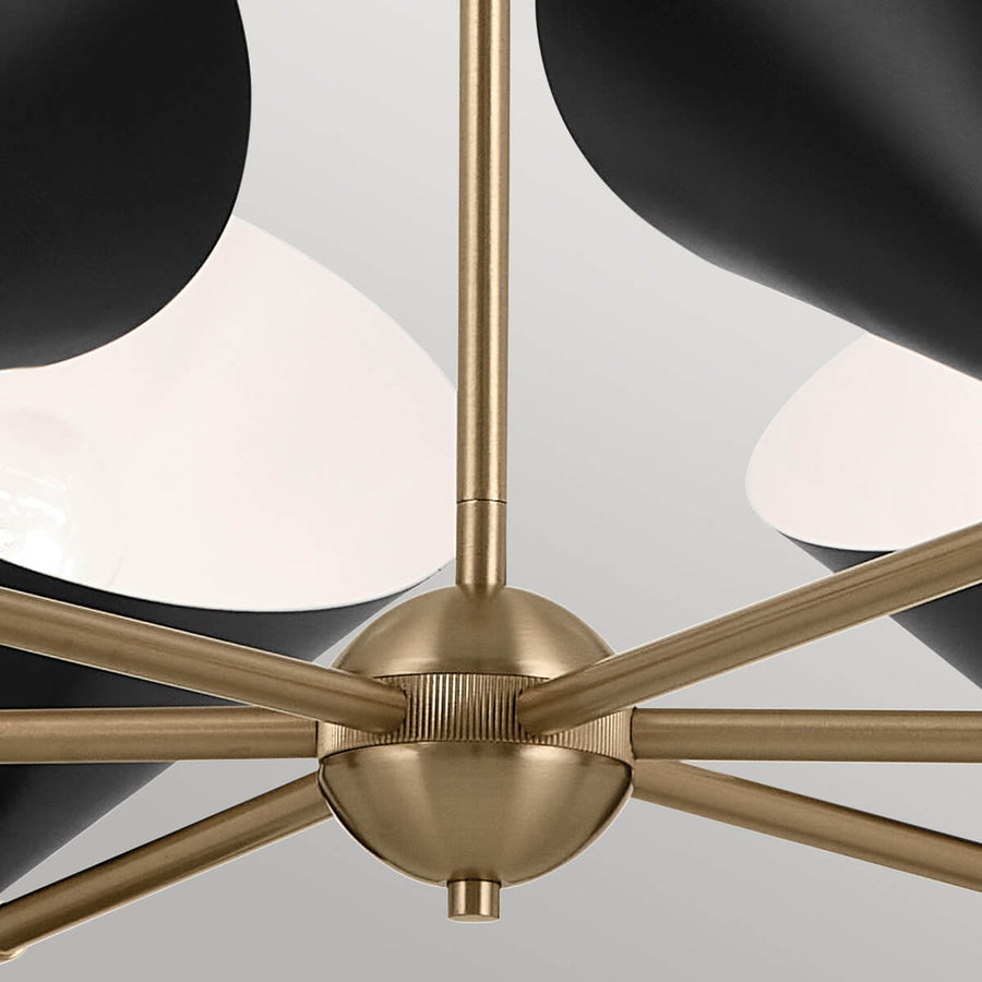 Lustre Phix 12 lumières noir et bronze