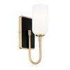 Applique murale Solia bronze et noire, verre