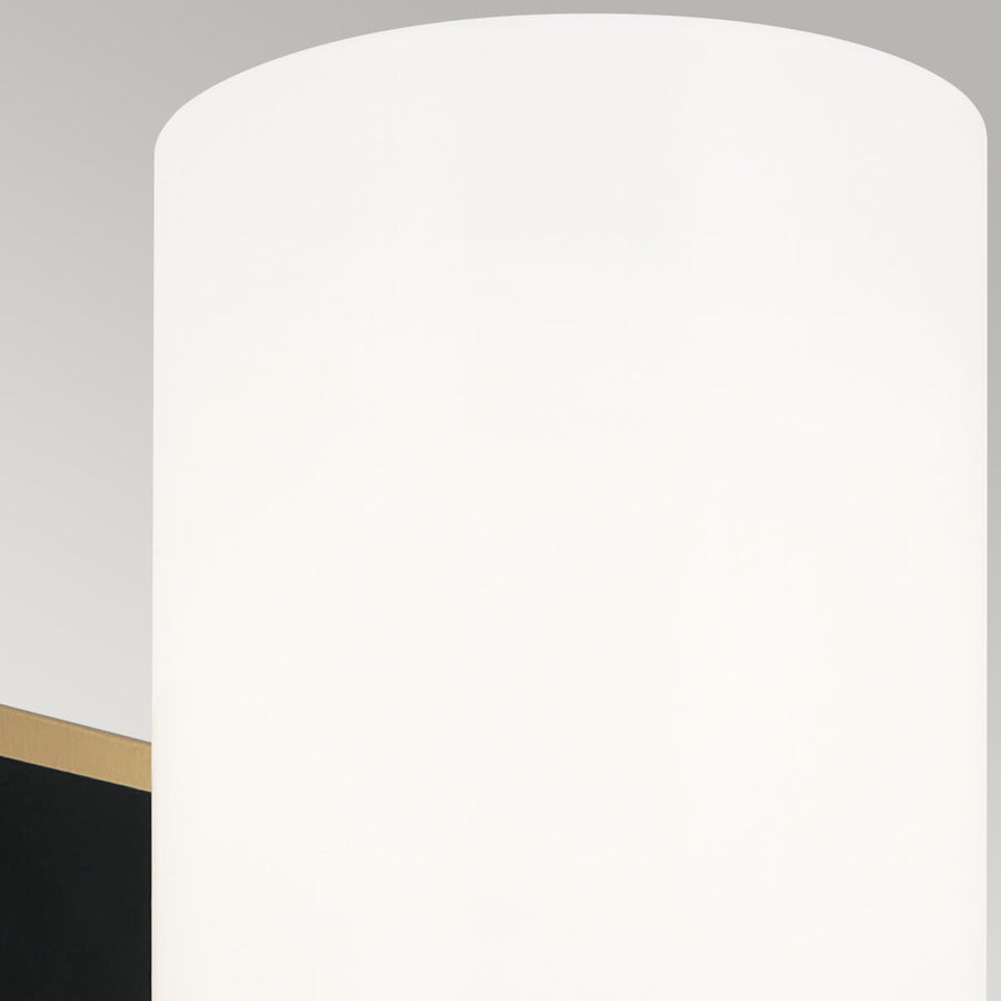 Gros plan sur la surface lisse du verre opalin blanc du diffuseur