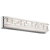 Applique murale Zolon chromée, verre, L 61,4 cm