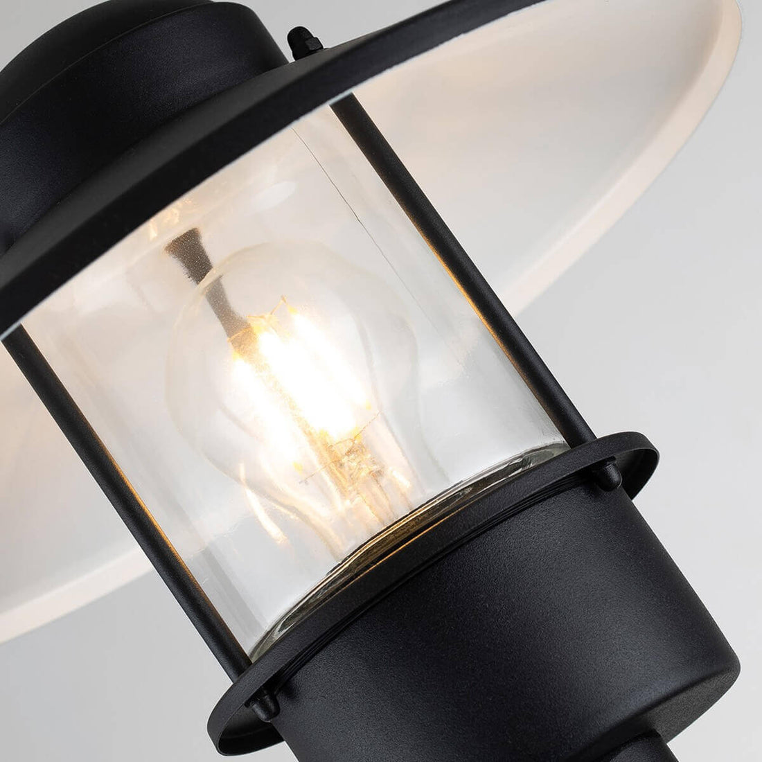 Lampadaire extérieur noir, H 101,8 cm