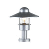 Lampadaire extérieur argenté, H 31,8 cm