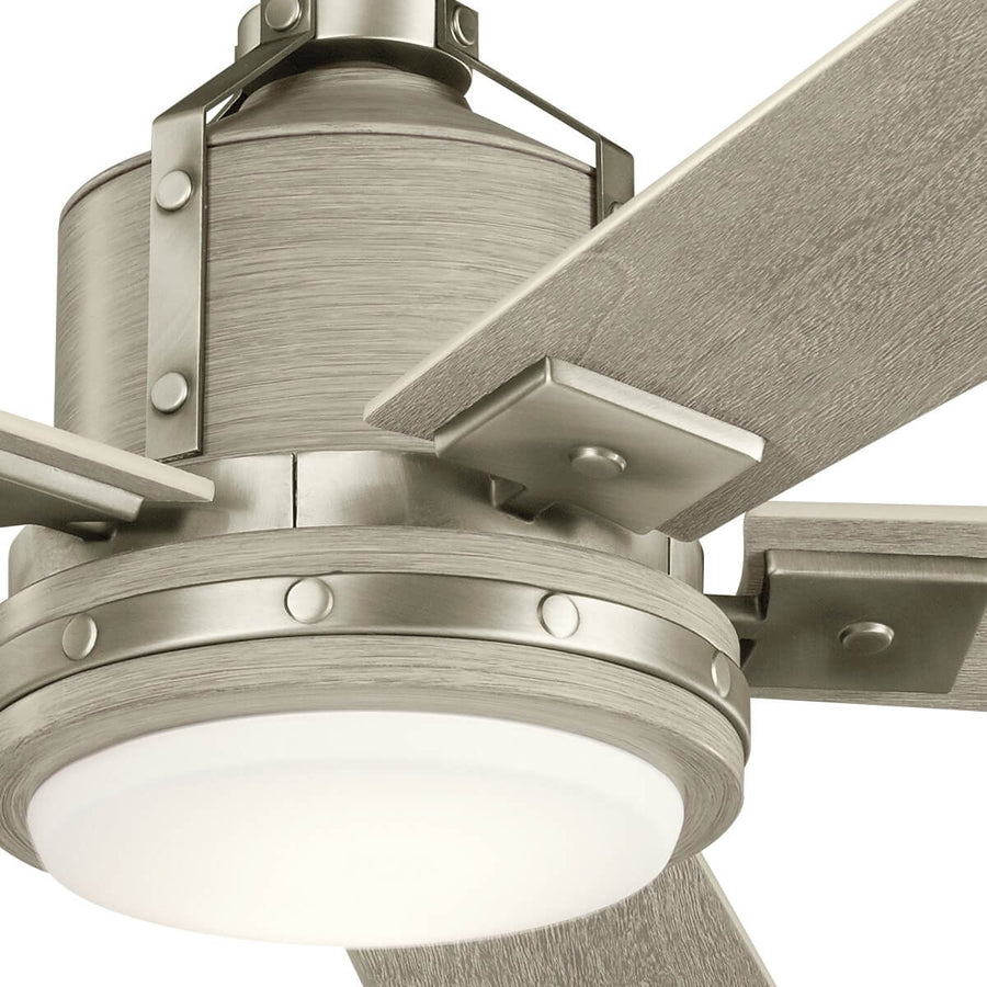 Ventilateur de plafond lumineux Colerne bois