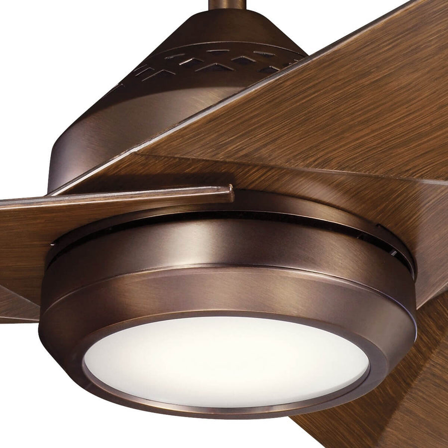 Ventilateur de plafond lumineux Jade bois foncé