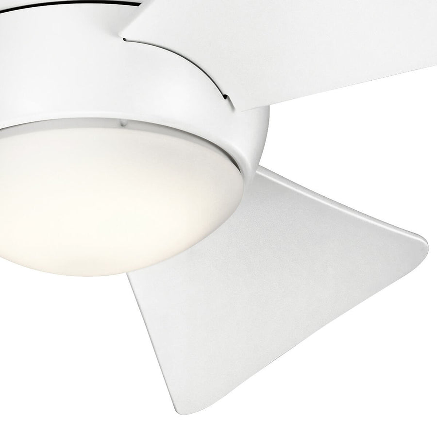Ventilateur de plafond lumineux Sola blanc mat