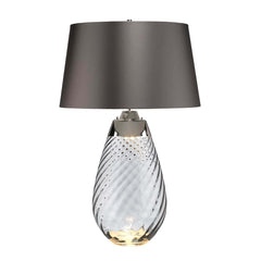 Lampe à poser Lena fumée, verre, H 74 cm