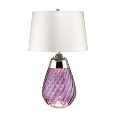 Lampe à poser Lena grise et blanche, verre, H 60,5 cm