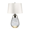 Lampe à poser Lena fumée et grise, verre, H 60,5 cm