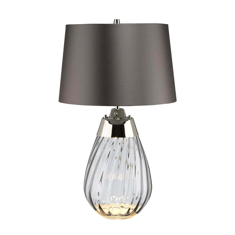 Lampe à poser Lena fumée, verre, H 60,5 cm