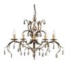 Lustre Lily 5 lumières bronze, verre