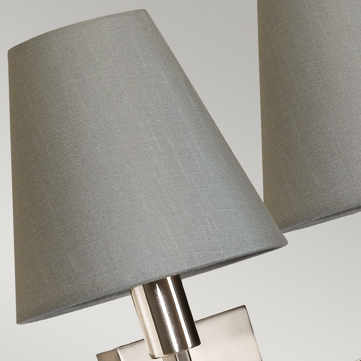 Applique murale Lucerne 2 lumières nickel satiné