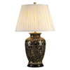 Lampe à poser Morris dorée et noire, porcelaine, H 73 cm