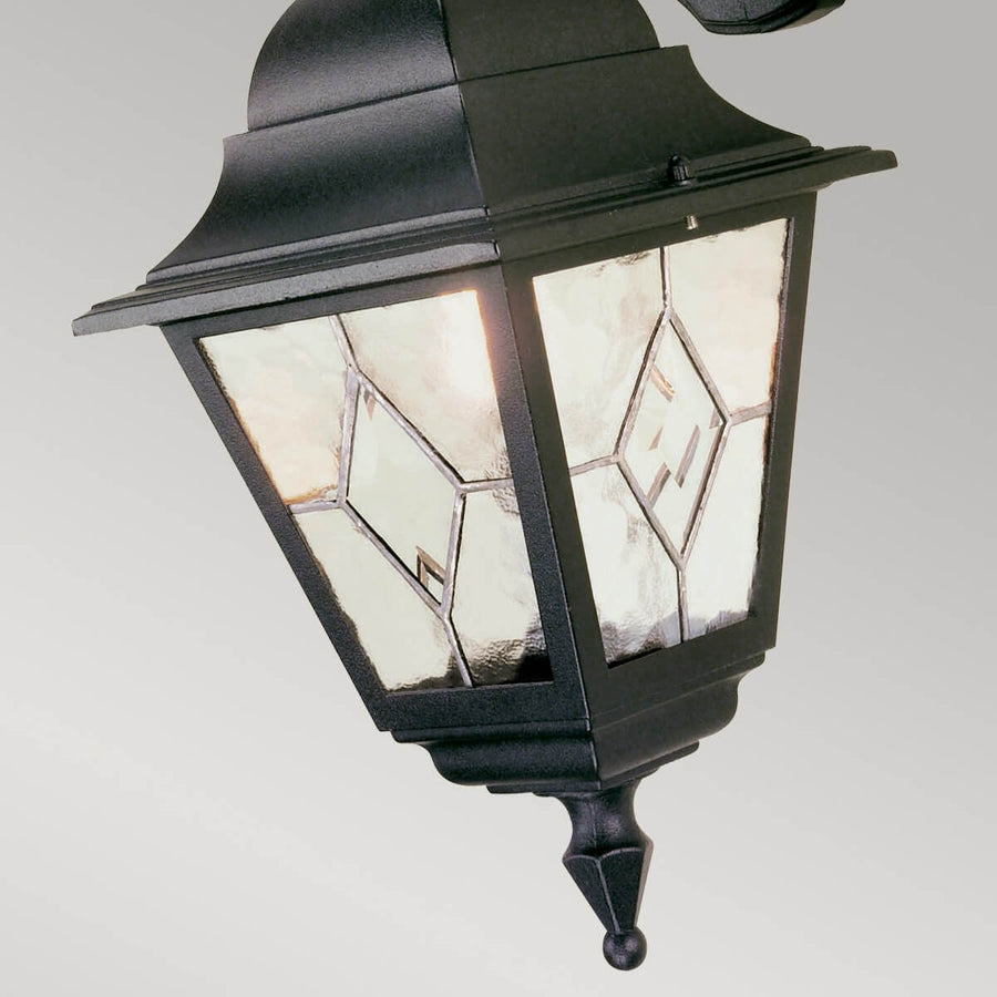 Applique extérieure Norfolk noire, verre, H 45 cm (NR2-BLK)