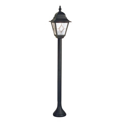 Lampadaire extérieur Norfolk noir, verre, H 109 cm